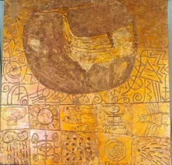 Tableau laque sur bois