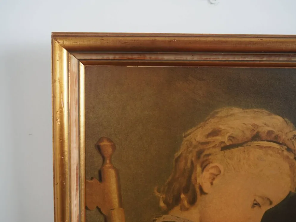 Tableau « Le Portrait de la jeune fille », design scandinave, 19e siècle, d'Albert Anker