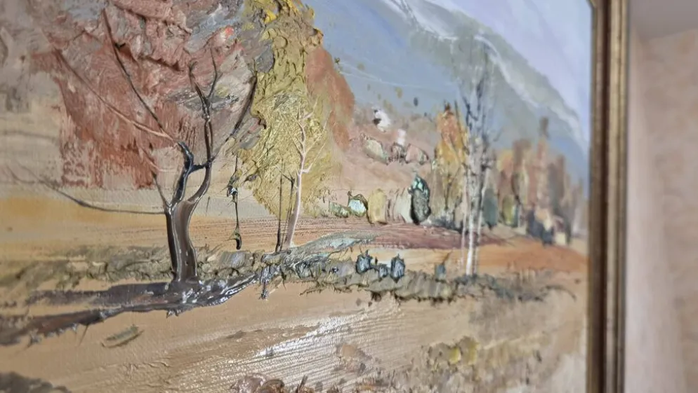 Tableau m. jouenne - « les arbres blancs »