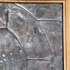 Tableau Moderniste en Céramique à Décor Cubiste, Années 1970.