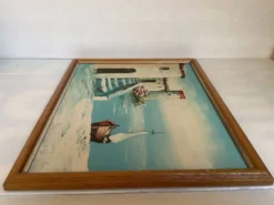 Tableau paysage de bord de mer huile sur panneau