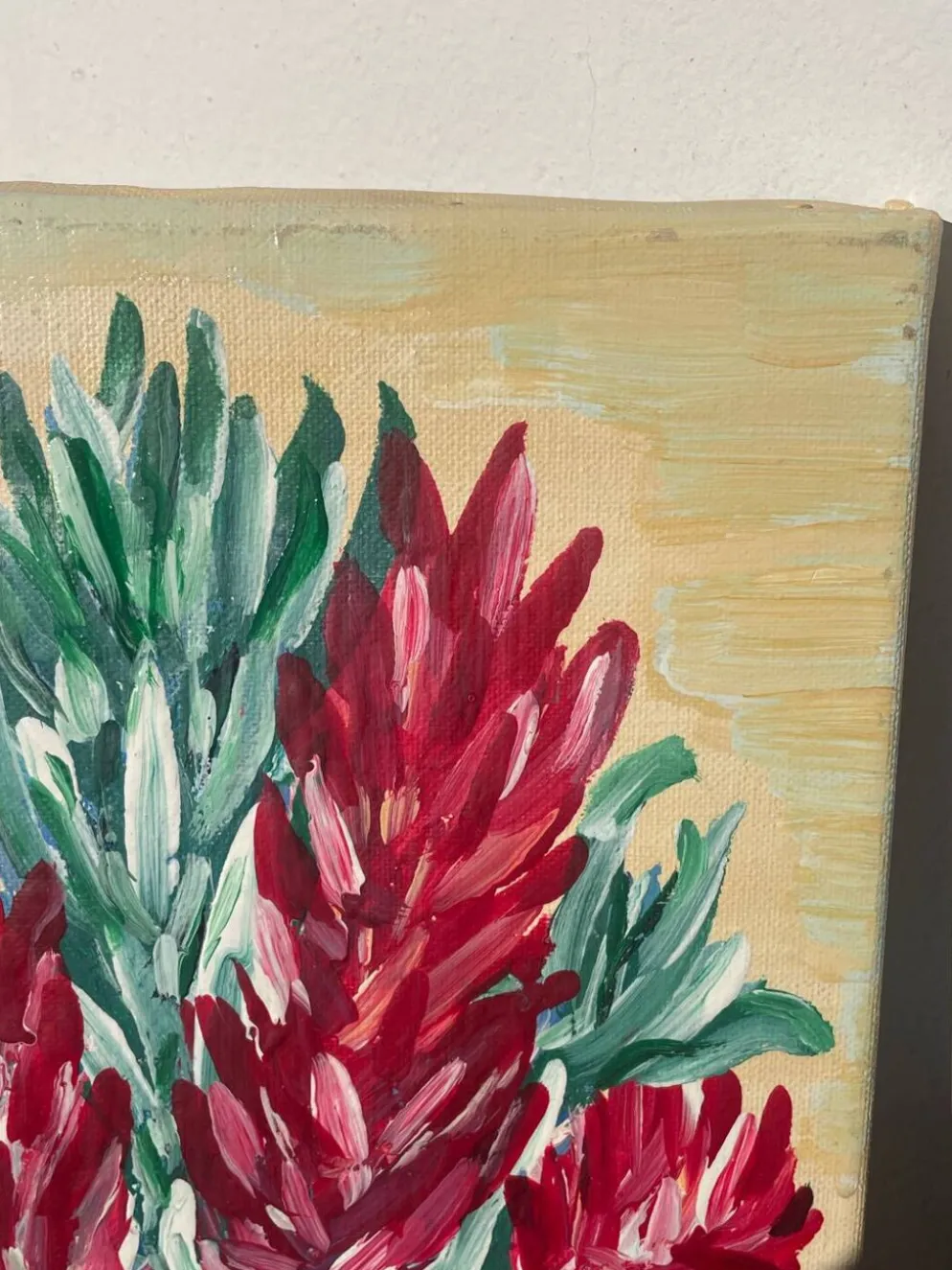 Tableau peinture bouquet de fleurs huile sur toile