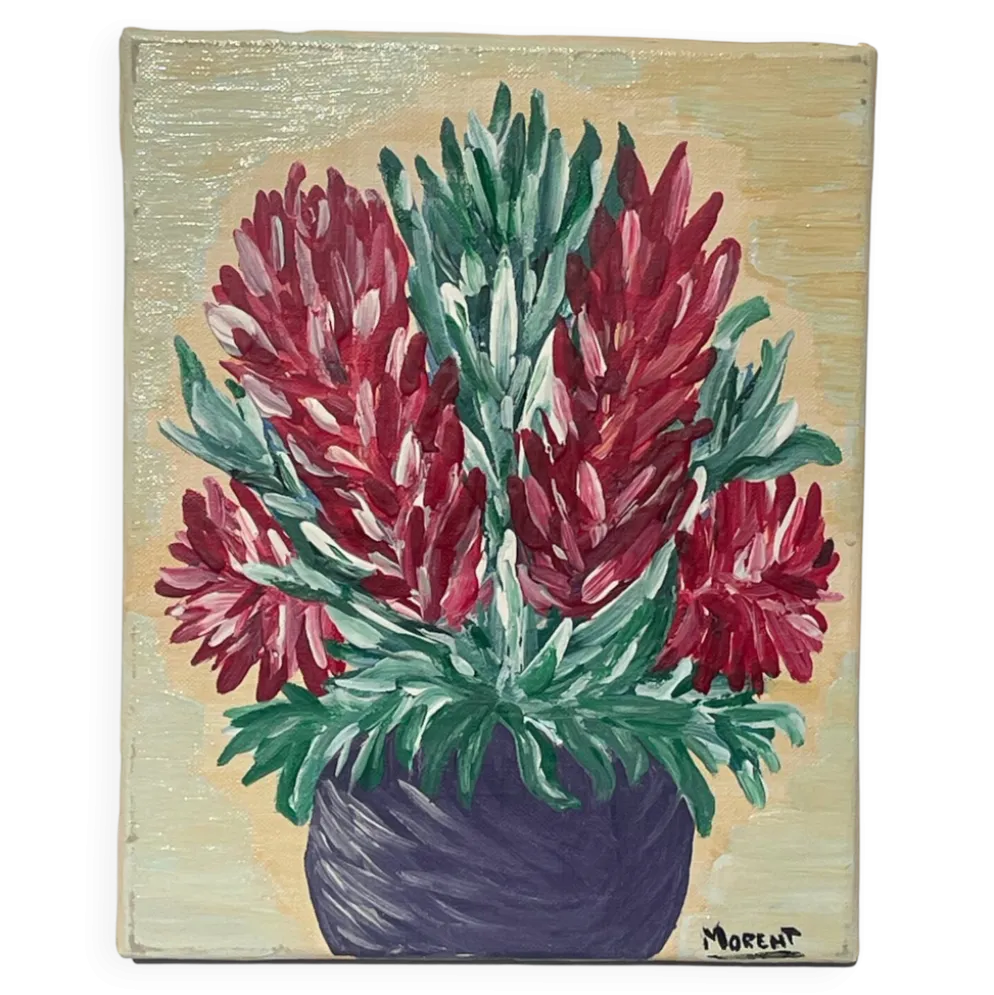 Tableau peinture bouquet de fleurs huile sur toile