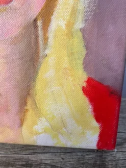 Tableau peinture d’une femme blonde / huile sur toile