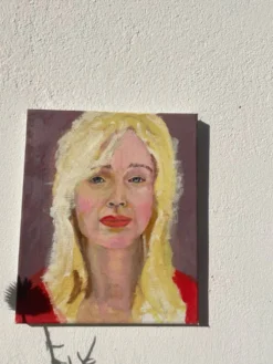 Tableau peinture d’une femme blonde / huile sur toile