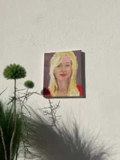 Tableau peinture d’une femme blonde / huile sur toile