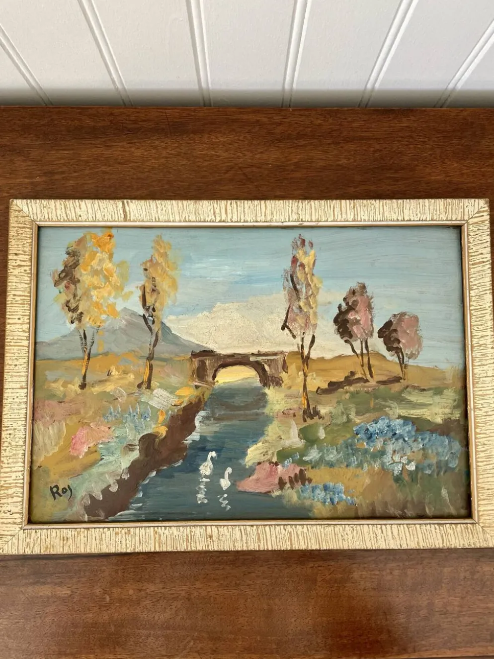Tableau peinture huile impressionniste paysage basque