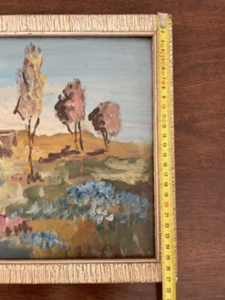 Tableau peinture huile impressionniste paysage basque
