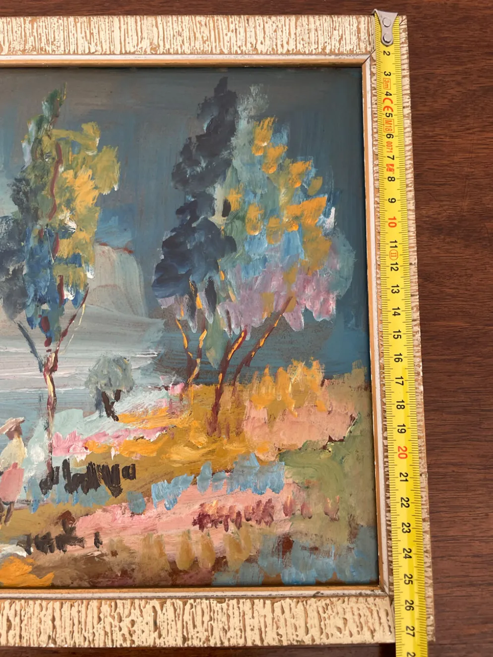 Tableau peinture huile impressionniste paysage marin voilier