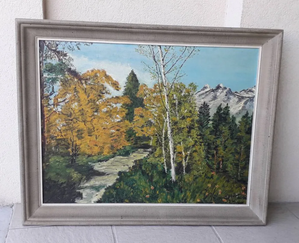 Tableau peinture huile sur toile