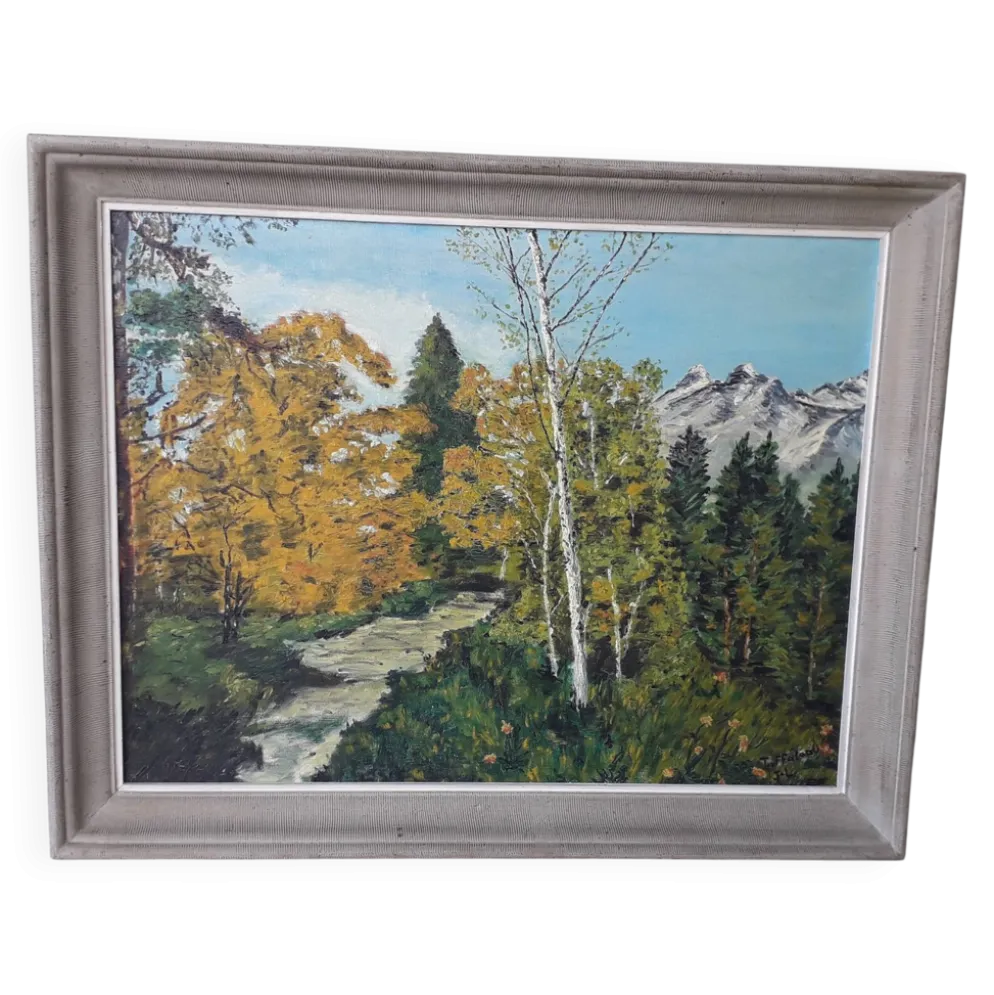 Tableau peinture huile sur toile