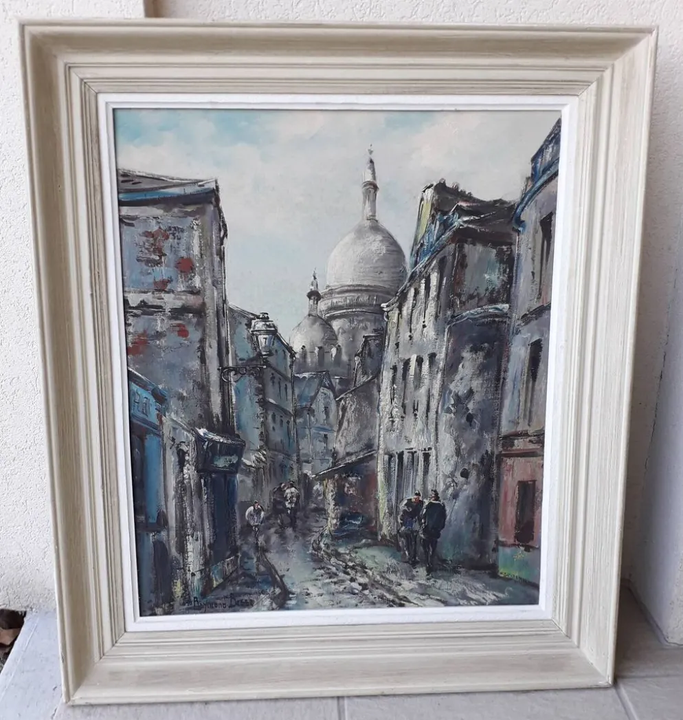 Tableau peinture Montmartre Paris Raymond Besse