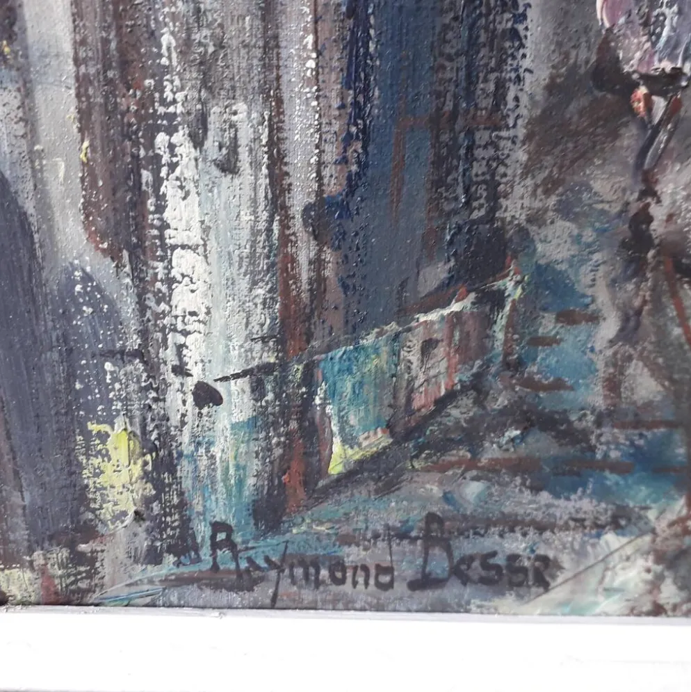 Tableau peinture Montmartre Paris Raymond Besse