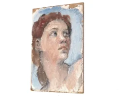 Tableau, peinture portrait d'une femme de profil