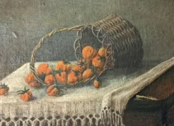 Tableau post-impressionniste, Huile sur Toile signée Nature morte 1929