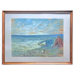 Tableau post-impressionniste à l'aquarelle
