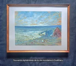 Tableau post-impressionniste à l'aquarelle