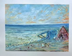Tableau post-impressionniste à l'aquarelle