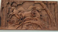 Tableau relief bois
