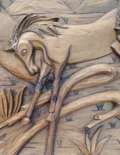 Tableau relief bois
