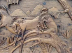 Tableau relief bois