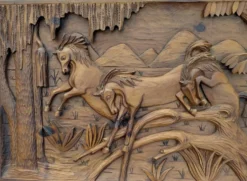 Tableau relief bois