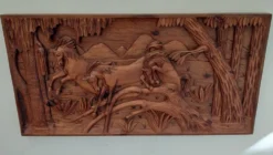 Tableau relief bois