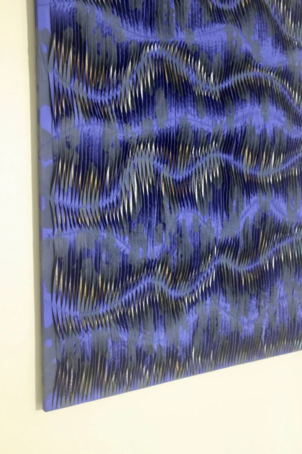 Tableau texturé contemporain Bleu imprimé Ref cobalt