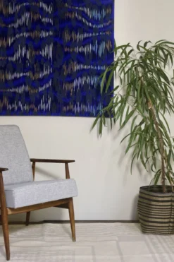 Tableau texturé contemporain Bleu imprimé Ref cobalt