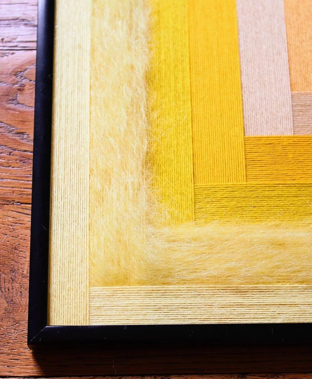 Tableau tissé Soleil vibrant – Collection « Mosaïques »