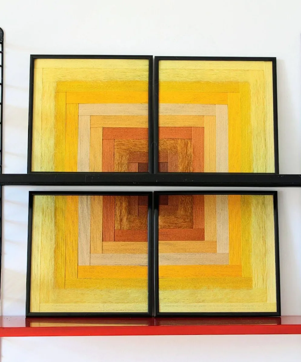 Tableau tissé Soleil vibrant – Collection « Mosaïques »