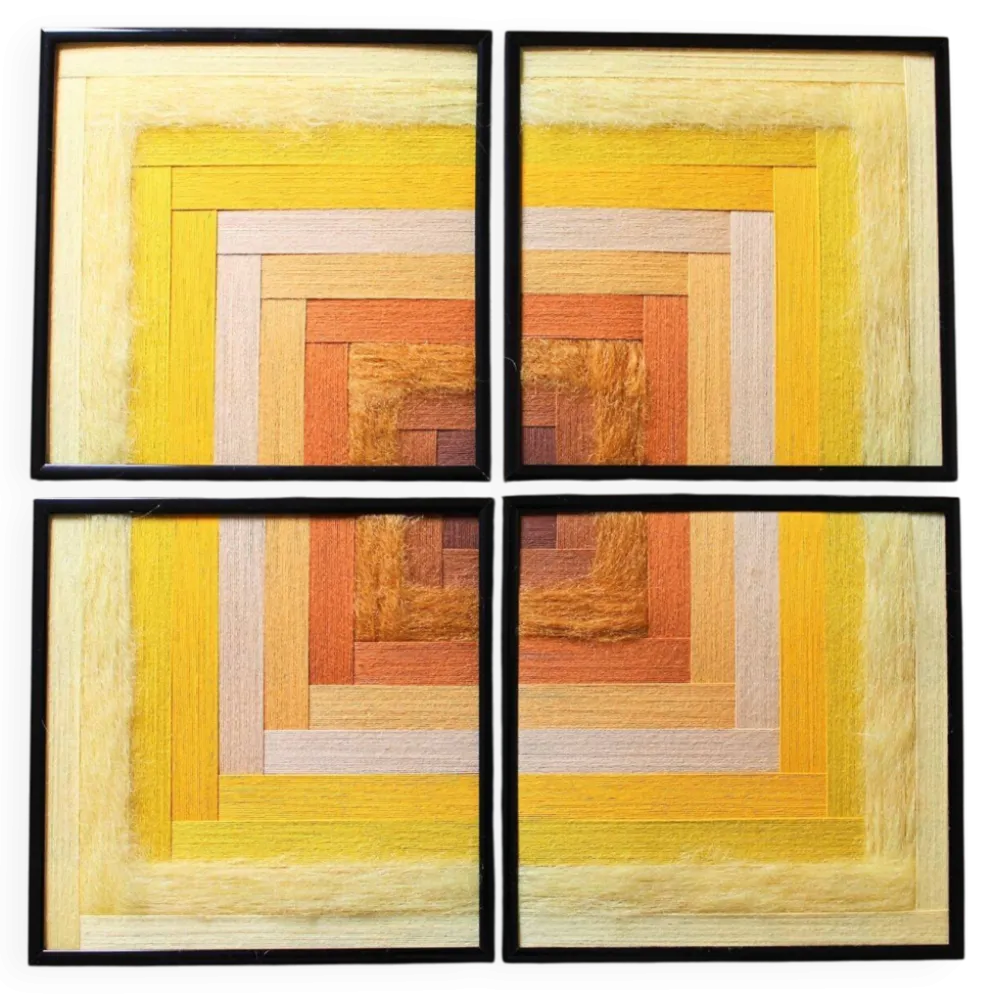 Tableau tissé Soleil vibrant – Collection « Mosaïques »