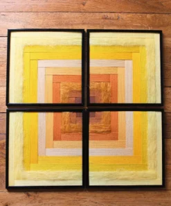 Tableau tissé Soleil vibrant – Collection « Mosaïques »
