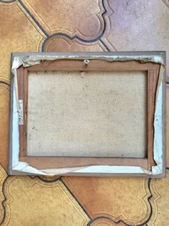 Tableau Vintage - Marine à l'Huile sur Toile, Signé J. Paradis – XXe