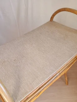 Table d'appoint, porte revues en rotin vintage