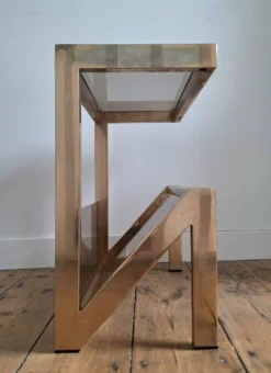 Table d’appoint vintage 23 ct, porte revues design Belgo Chrom
