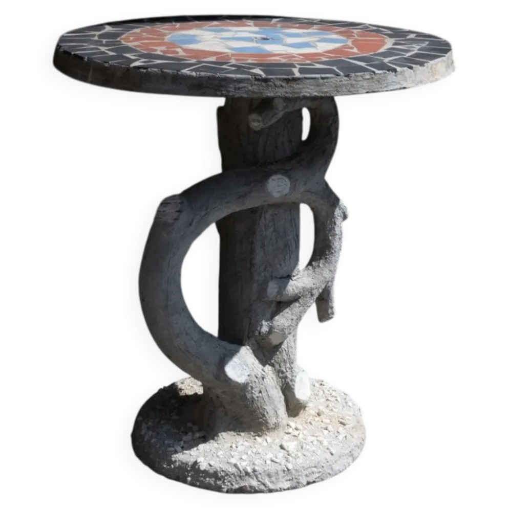 Table de jardin en béton, années 1950