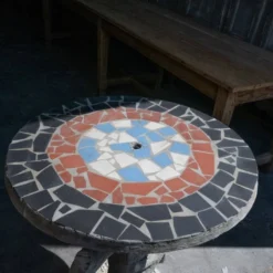 Table de jardin en béton, années 1950