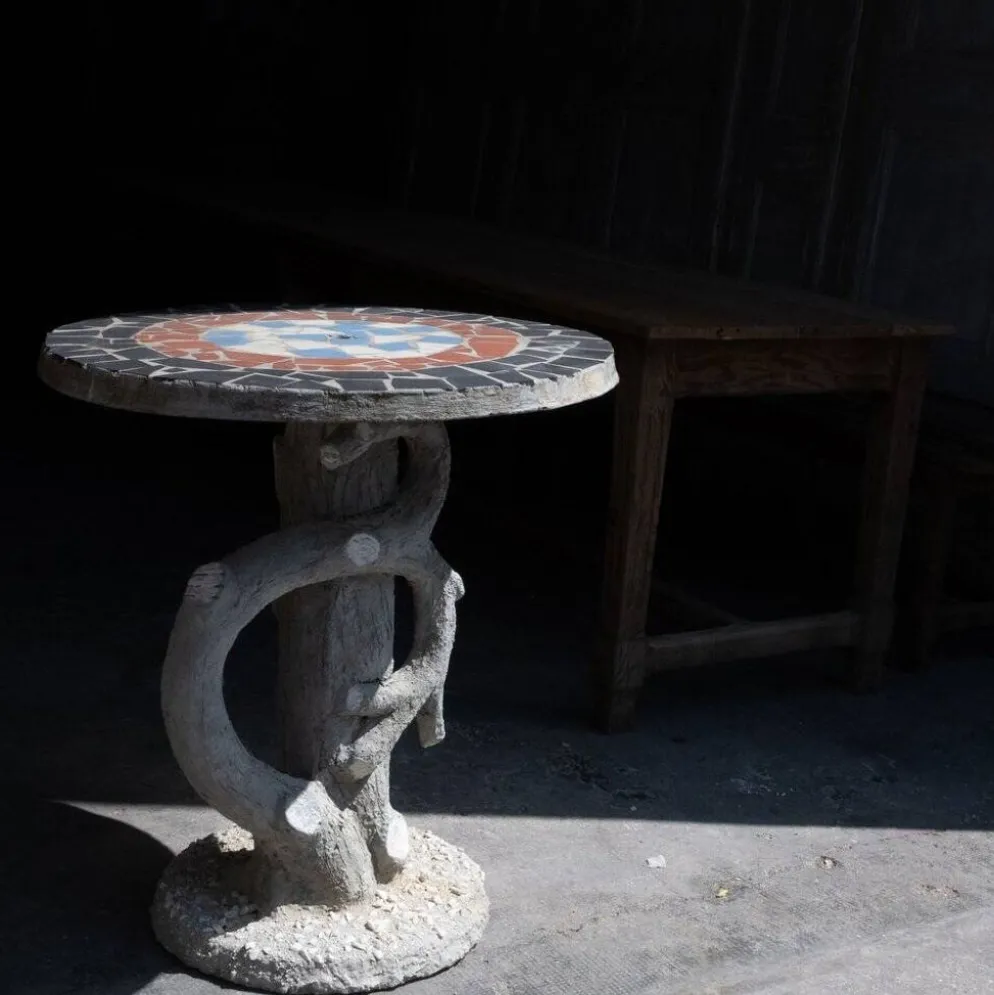Table de jardin en béton, années 1950