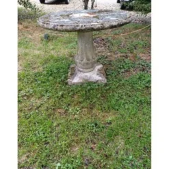 Table de jardin en ciment féraillé des années 60