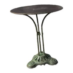 Table de jardin guéridon pied fonte
