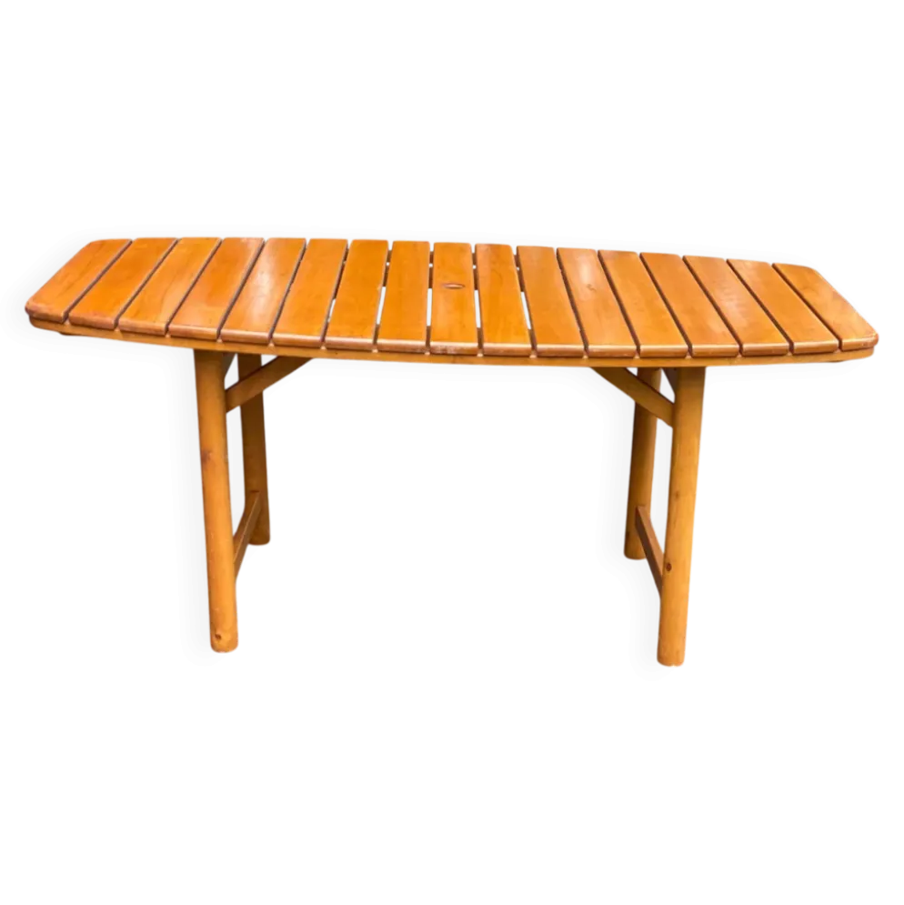 Table de jardin pliable Clairitex 1970 en bois massif 160x80cm