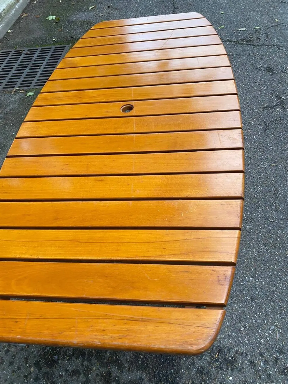 Table de jardin pliable Clairitex 1970 en bois massif 160x80cm