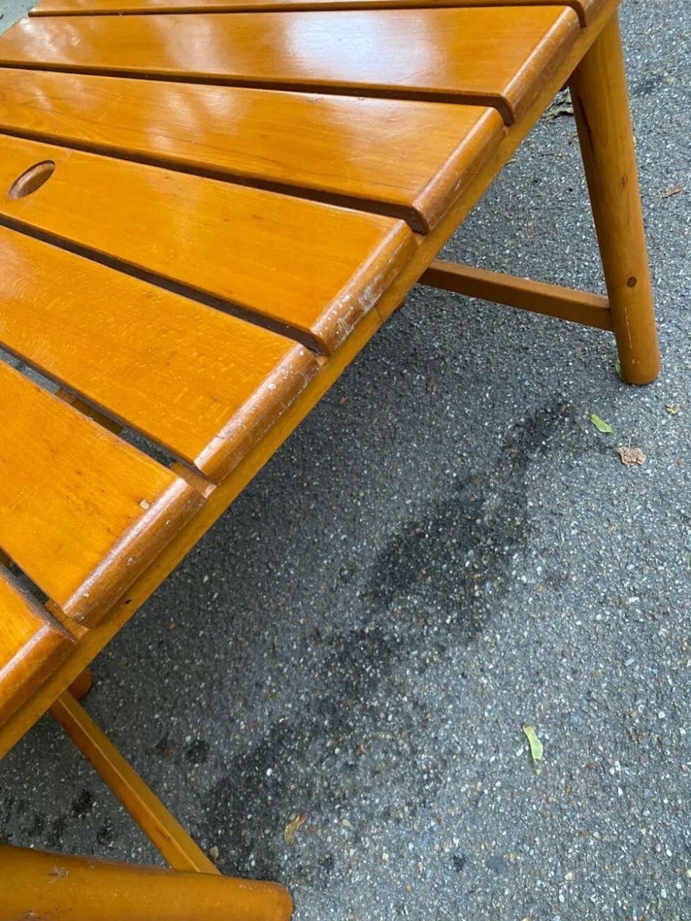 Table de jardin pliable Clairitex 1970 en bois massif 160x80cm