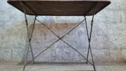 Table de jardin pliante bistrot fer vintage début XXe