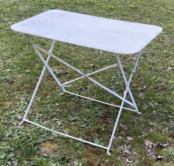Table de jardin pliante fer forgé vintage 1950