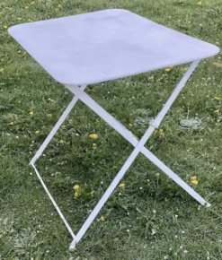 Table de jardin pliante fer forgé vintage 1950