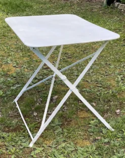 Table de jardin pliante fer forgé vintage 1950