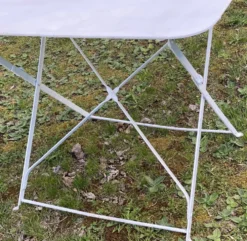 Table de jardin pliante fer forgé vintage 1950