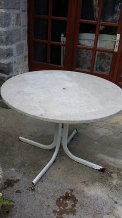 Table jardin ronde en marbre